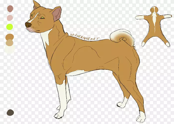 犬种巴森吉鹿卡通鹿