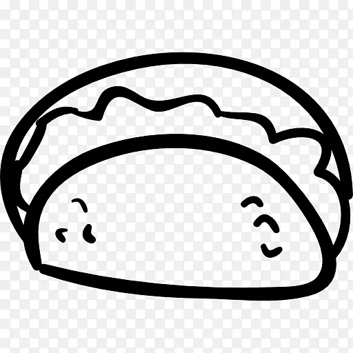 塔科潜水艇三明治动画电影食物剪辑艺术-面包