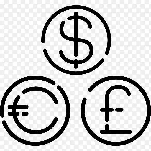 英镑、美元、欧元符号-欧元