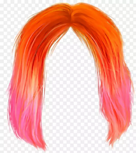 假发橙色图片工作室-头发