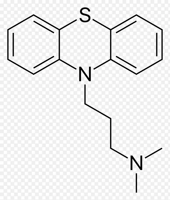 丙氨嗪药物化合物结构吩噻嗪-丙嗪