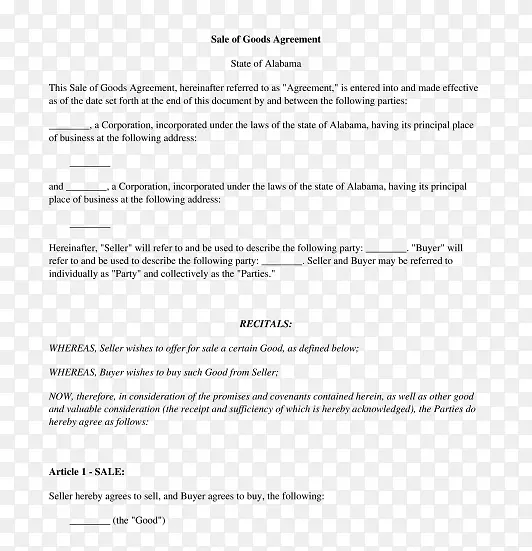 文件合同模板销售货物法1979年-微软校园协议