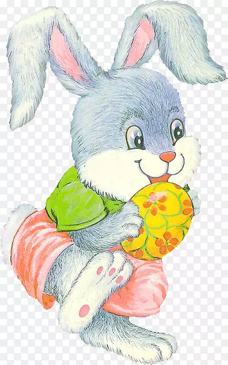 复活节兔子国内兔画剪贴画-复活节