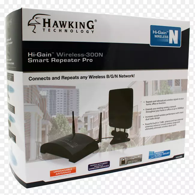 Hawking haw2r1高增益无线300 N智能中继器专业路由器兜售高增益haw2dr wi-fi技术