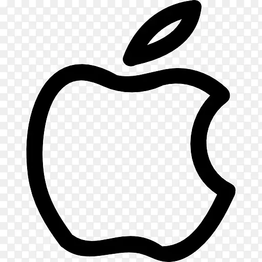 绘制电脑图标标志剪辑艺术-苹果