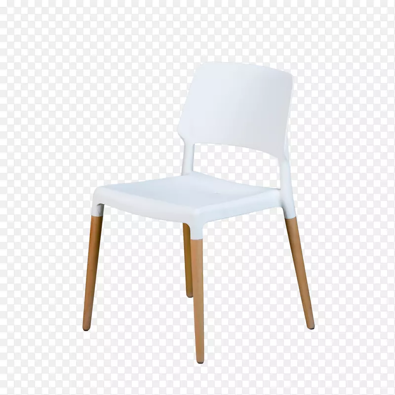 白木塑料扶手椅