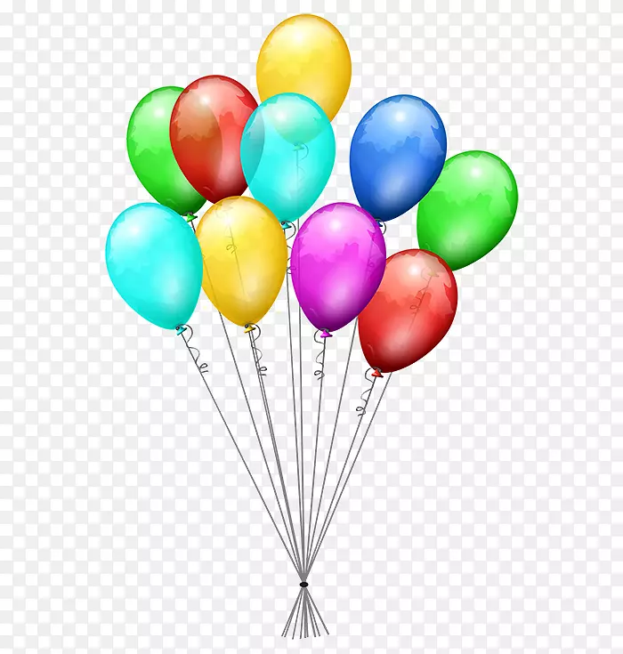 气球生日剪贴画-派对花花公子