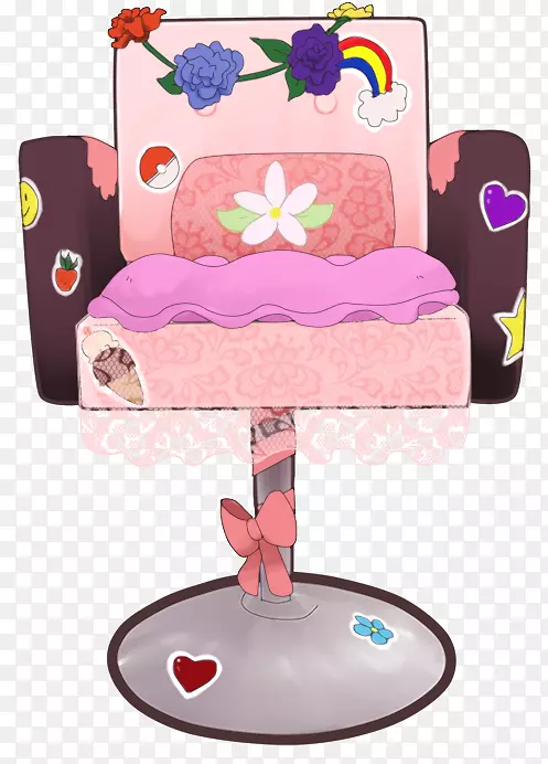 粉色吊椅