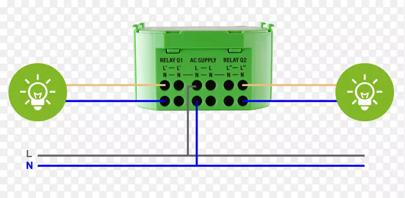 家用自动化成套接线图锁存继电器电子接线图.接线图