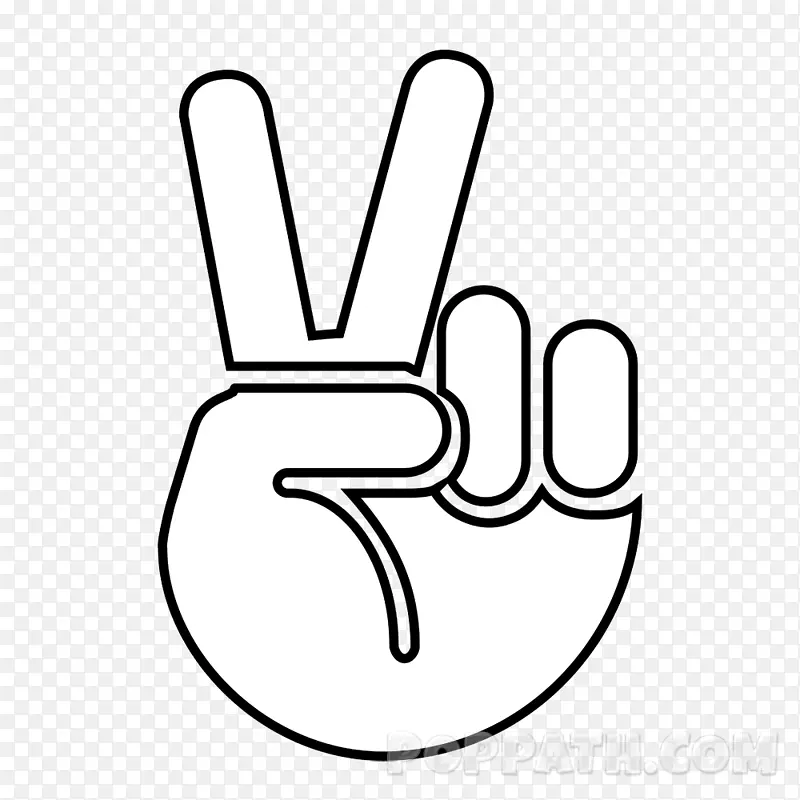 拇指手指瓦肯敬礼表情剪辑艺术-表情符号和平