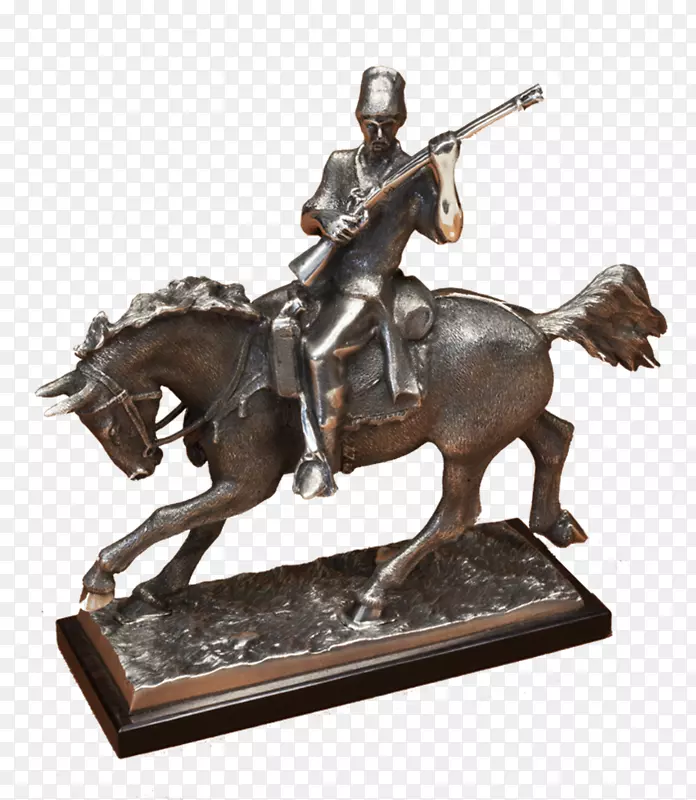 青铜雕塑马骑士