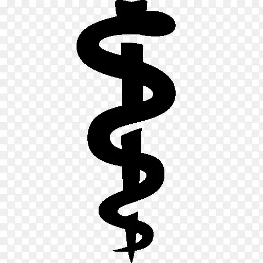 赫耳墨斯医药公司Asclepius工作人员的杆子.符号