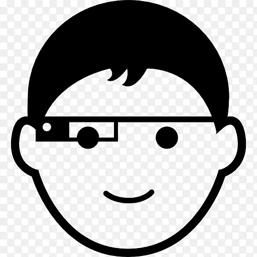 谷歌玻璃电脑图标-顶部查看人
