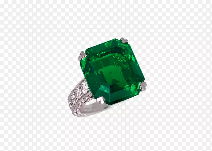 哥伦比亚祖母绿戒指宝石珠宝-翡翠