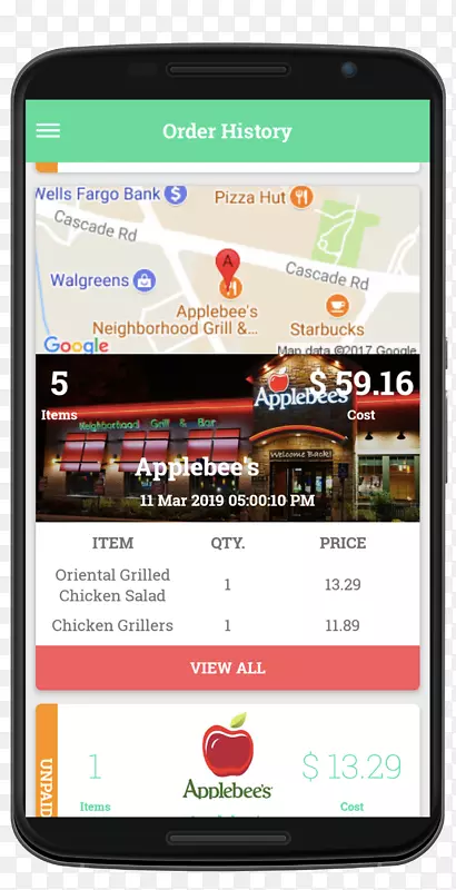 智能手机餐厅菜单在线食品订购手机-智能手机