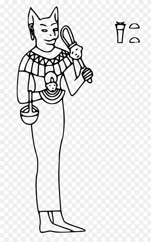 古埃及神Bastet女神剪贴画-女神