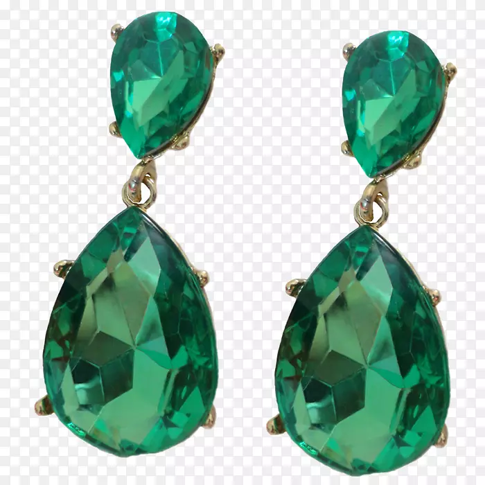 翡翠耳环绿色珠宝宝石-翡翠