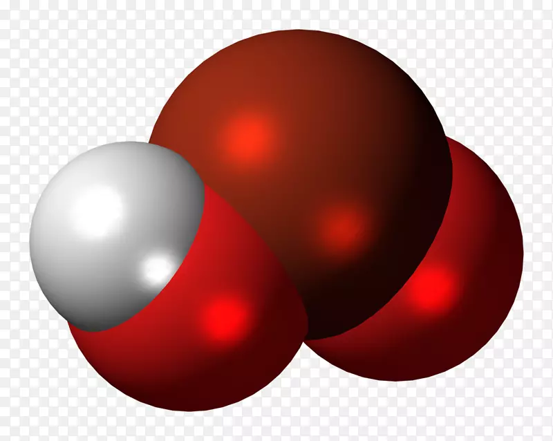 溴酸空间填充模型分子硒