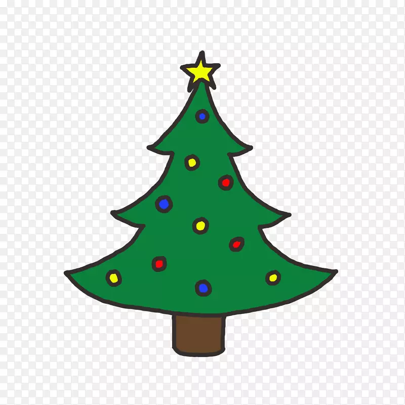 圣诞树剪贴画-圣诞节