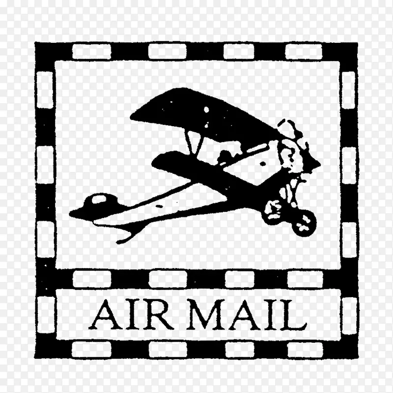 海报标志白色剪贴画-航空邮件