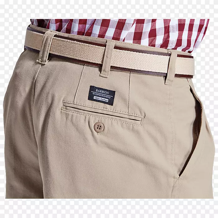 百慕大短裤，斜纹布裤，卡其-百慕大短裤