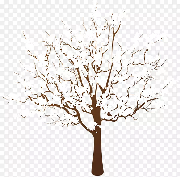 绘画树木剪贴画-冬季星期四的剪贴画