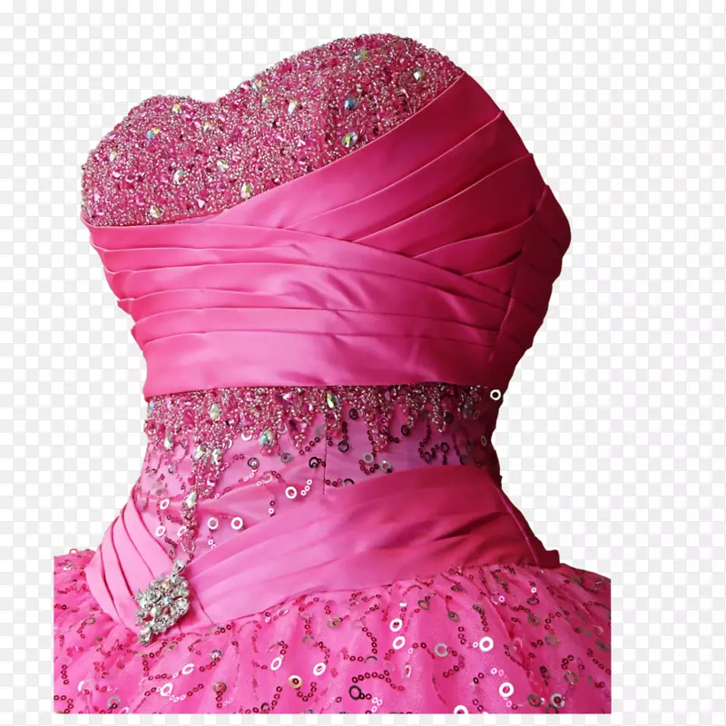 鸡尾酒礼服婚纱-粉红色礼服