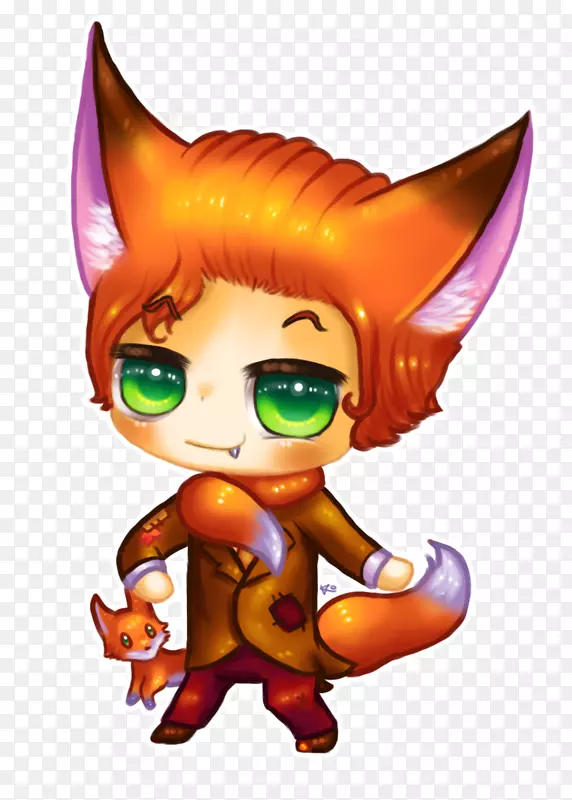 小猫红狐狸胡须摩耶拟人化-小猫