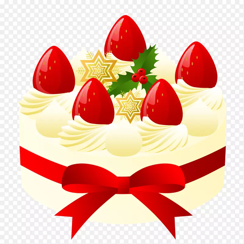 水果蛋糕圣诞蛋糕短蛋糕奶油-圣诞节