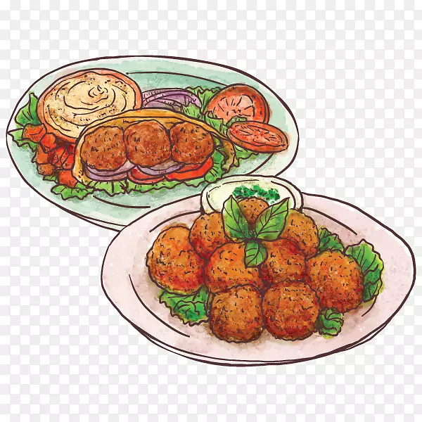 土耳其菜，肉丸，中东菜，法拉菲勒美食-阿拉伯菜