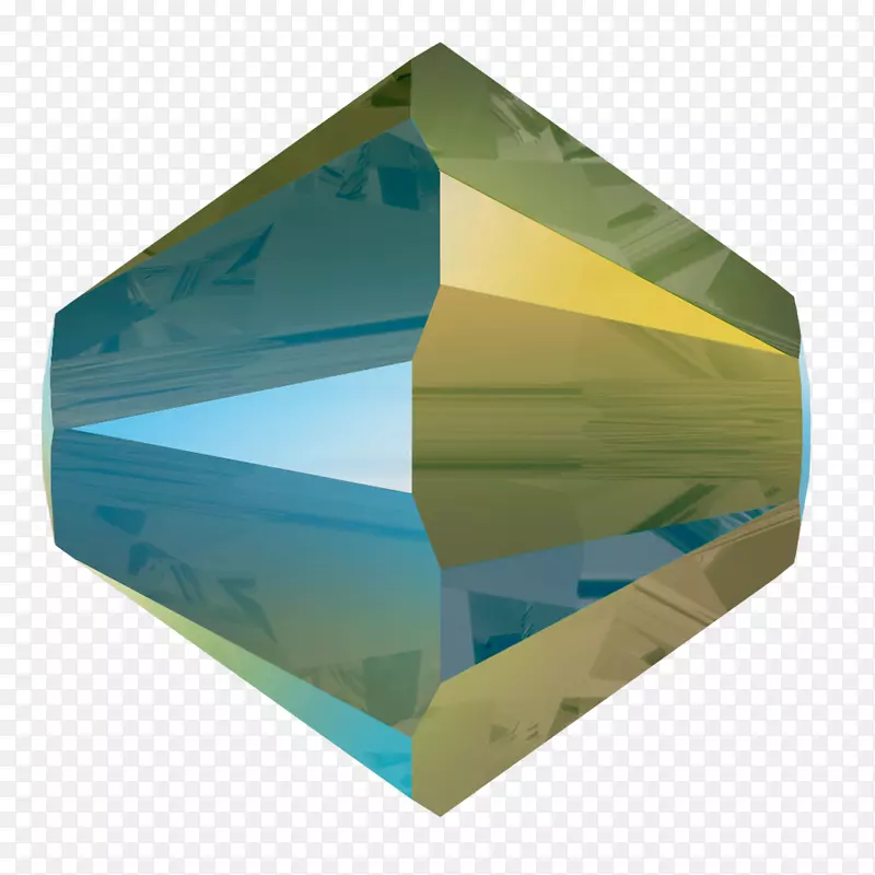 施华洛世奇银珠水晶绿色金属涂层晶体