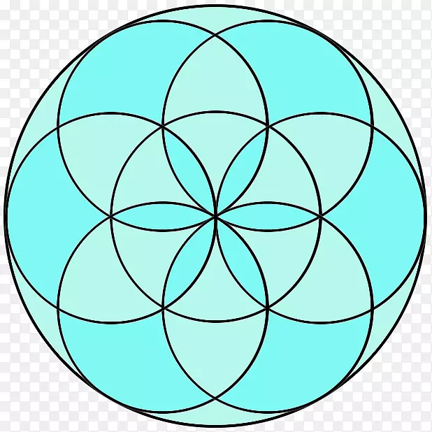 神圣几何重叠圆网格形状