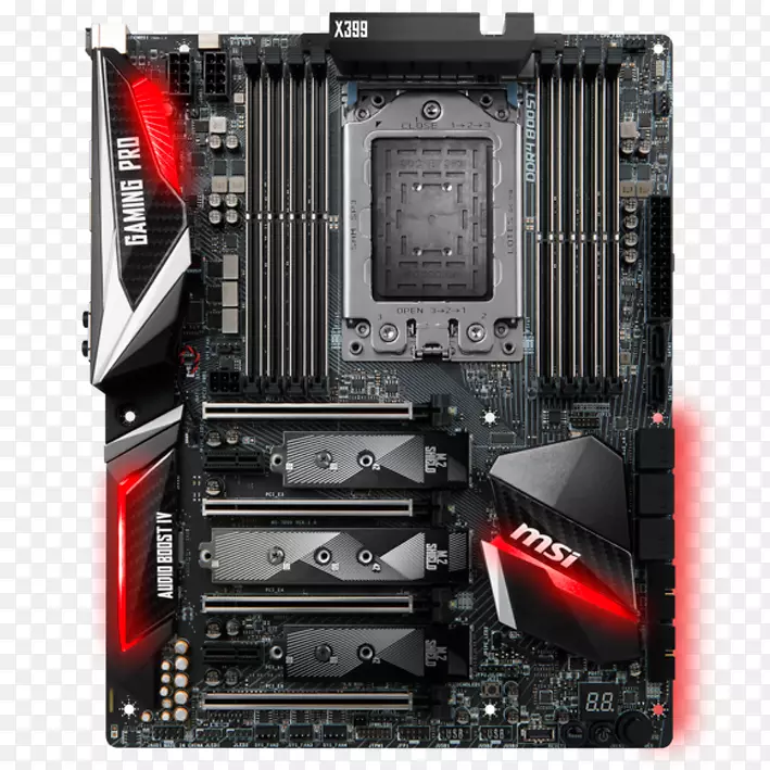 MSI x 399游戏职业交流ATX主板硬件/电子冷冻插座TR4-计算机