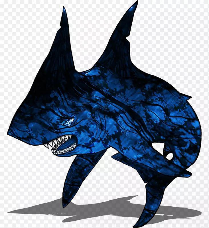 鲨鱼钴蓝海洋生物-鲨鱼