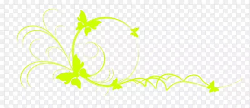徽标植物茎图形设计叶花绿蝶
