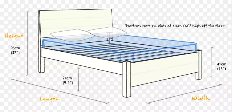 床架床头桌平台床垫尺寸