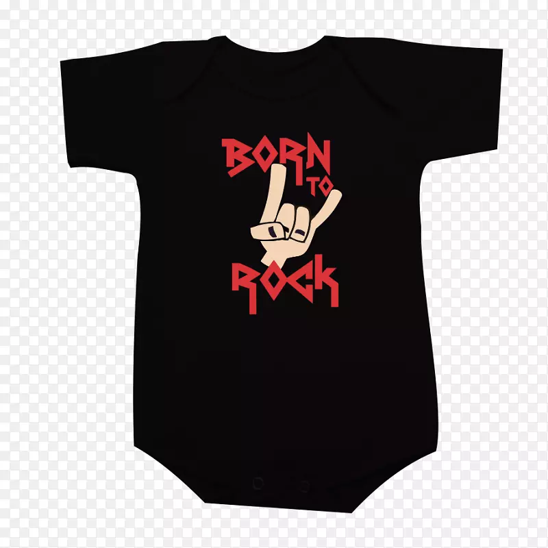 T-恤婴儿和蹒跚学步的婴儿一件衣服袖子-出生于摇滚乐