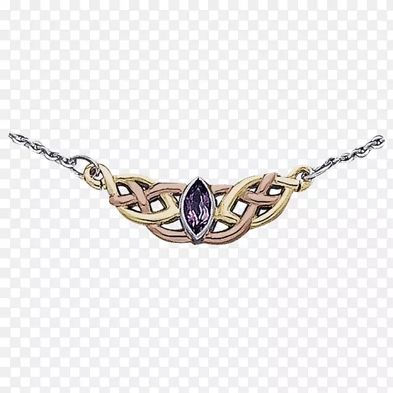 紫水晶项链魅力和吊坠，手镯，珠宝.项链
