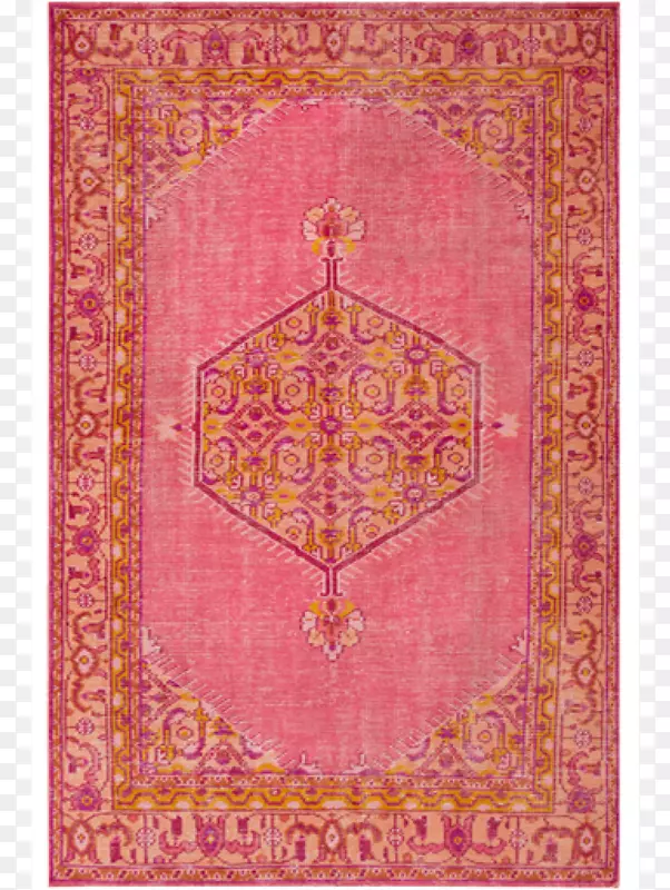 波斯地毯东方地毯清洁堆粉红色地毯
