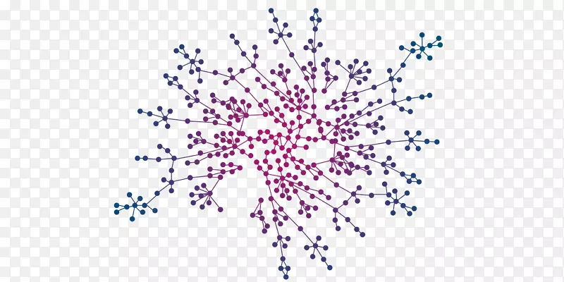 线点艺术树复合网络线