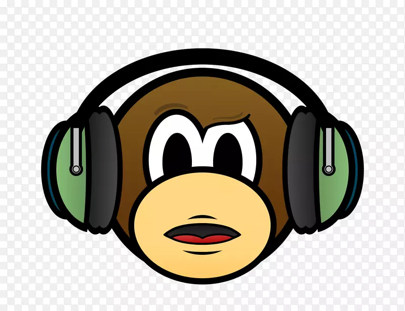 耳机猴子黑猩猩大猩猩标志-耳机