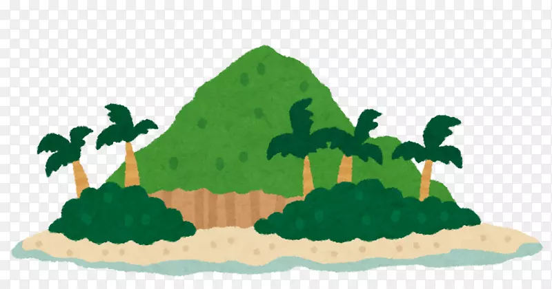 いらすとや荒岛菲岛遭難插画-小岛