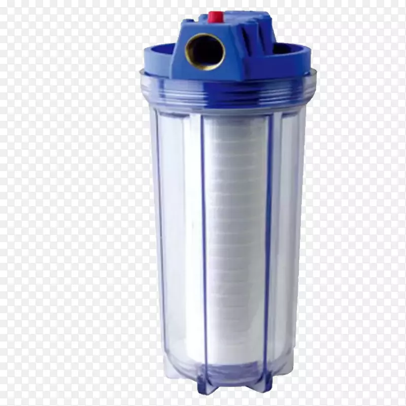 钴蓝塑料圆筒-水过滤器