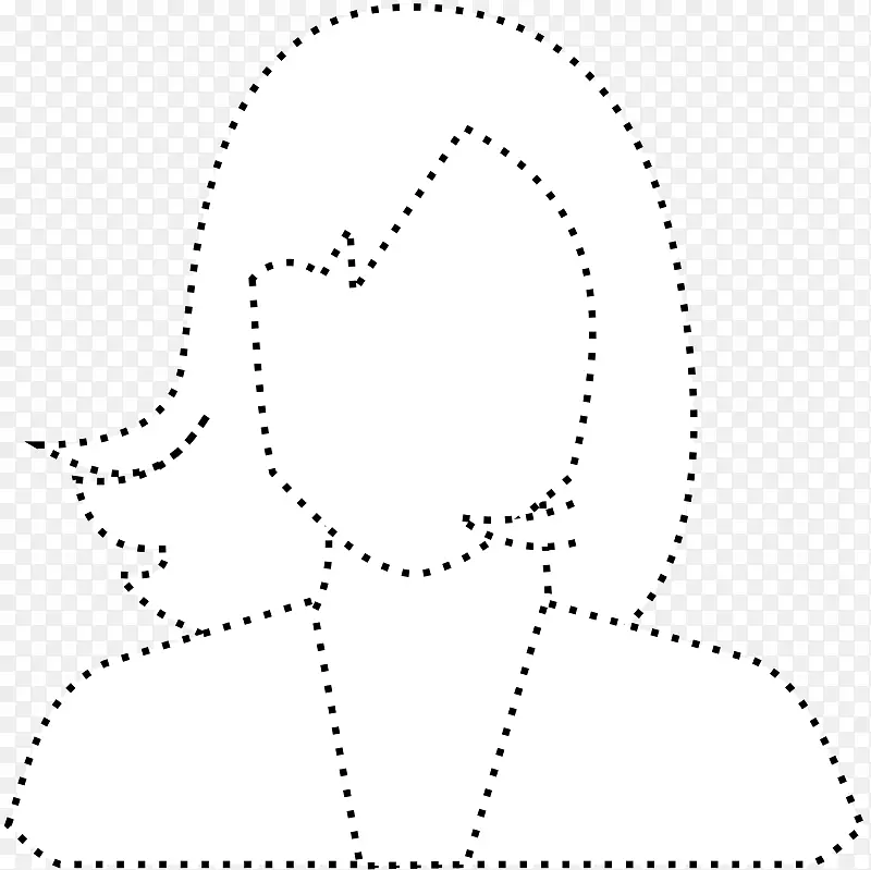 电脑图标女性剪贴画-女性轮廓
