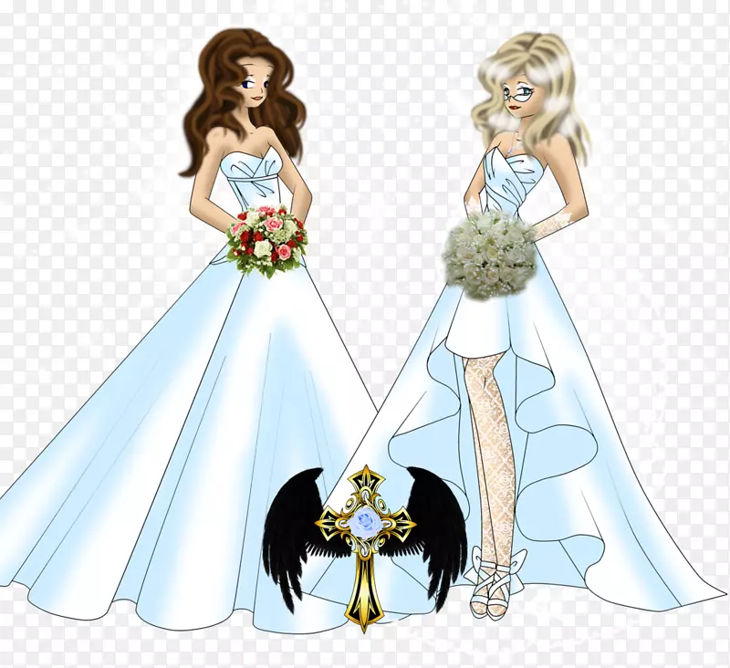 新娘礼服婚礼卡通-新娘