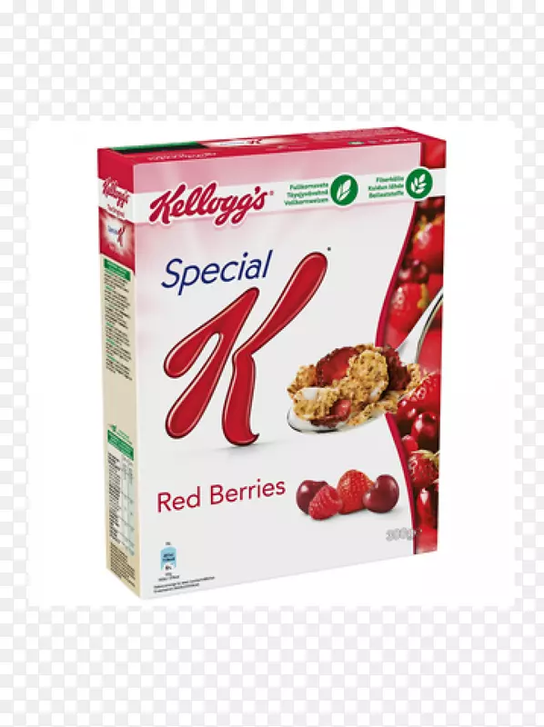 凯洛格特制的K红色浆果谷类食品玉米片