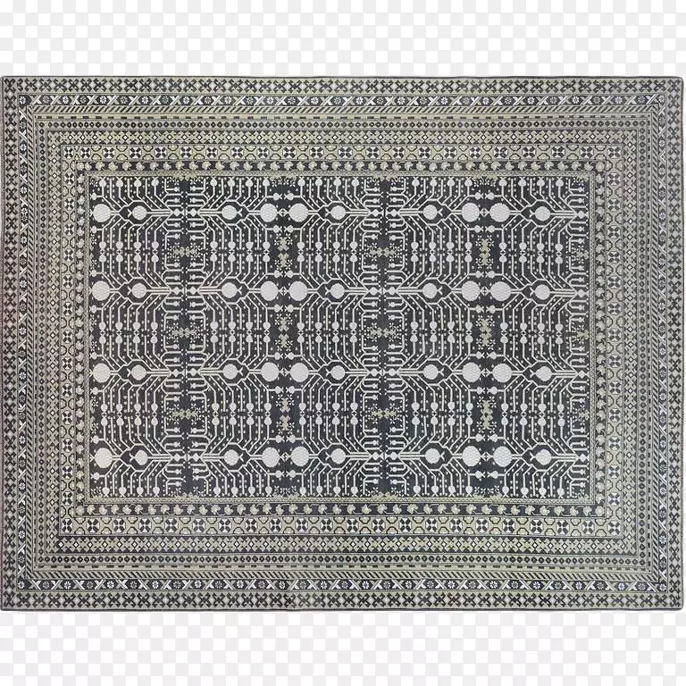 位置垫长方形古董东方地毯