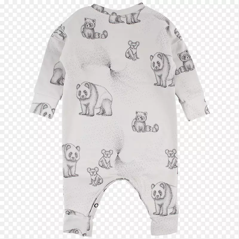 婴儿及幼童单件裤，连体裤，紧身裤，紧固件-熊猫印花