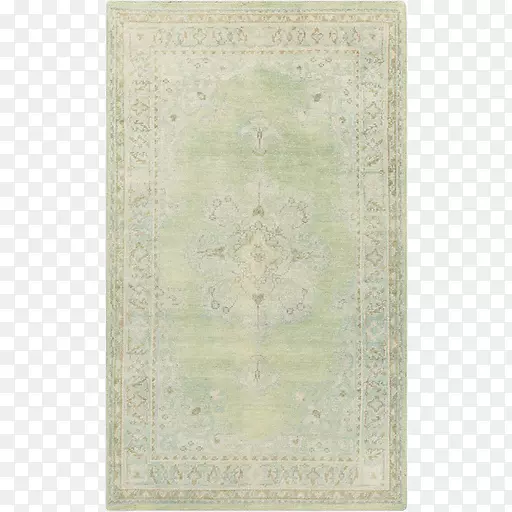 绿色羊毛地毯长方形结地毯