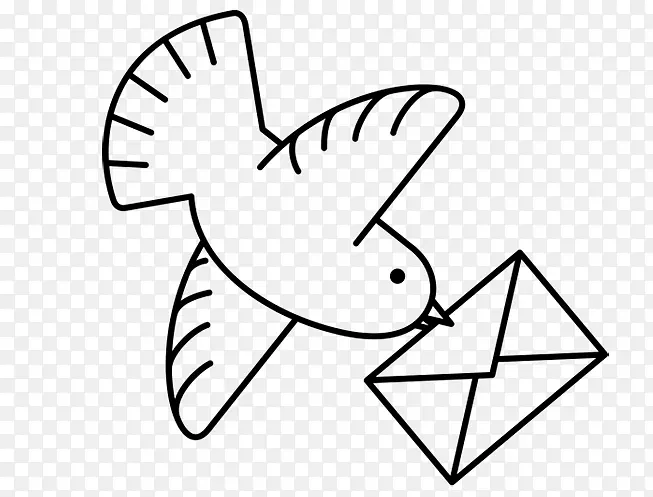 信鸽岩鸽画着色书鸟